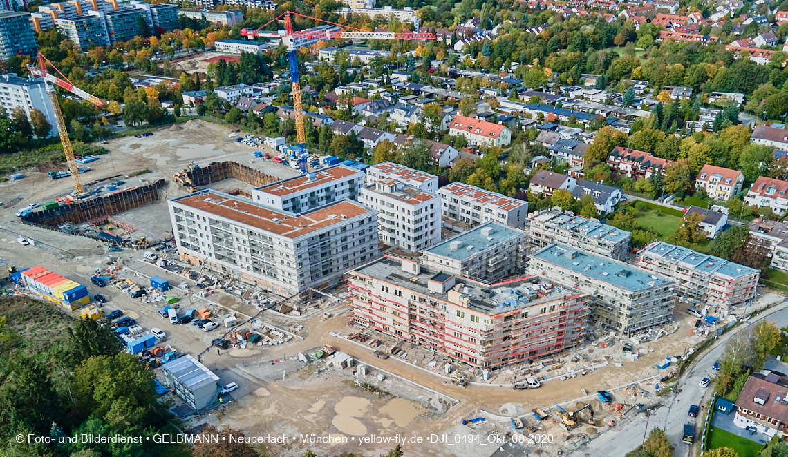 09.10.2020 - Baustelle Alexisqaurtier und Pandion Verde in Neuperlach